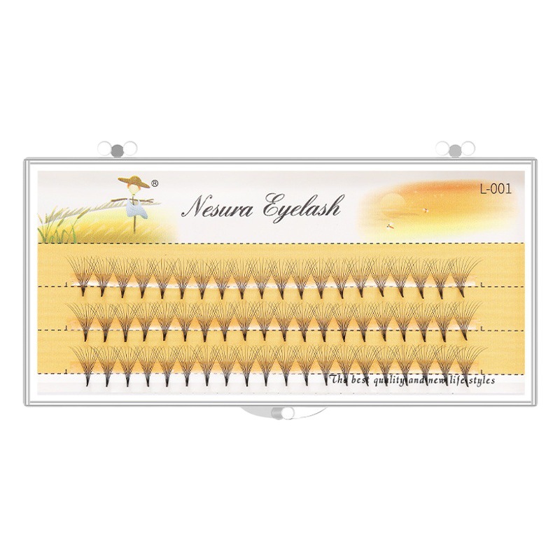 Espantapájaros 0,07 pelo de visón dispensación pelo de la flor 10D natural injerto pestañas de un solo racimo plantación Segmento de floración pestañas postizas