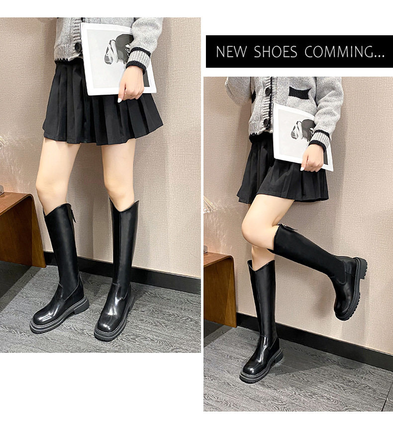 Bốt nữ cao cổ đế dày kiểu dáng thon gọn, gót thô 6–8 cm, phong cách Hàn Quốc — 618-11 màu cà phê, 618-11 màu đen, 618-12 màu cà phê (bên trong tăng 3CM), 618-12 màu đen (bên trong tăng 3CM) chi tiết 22