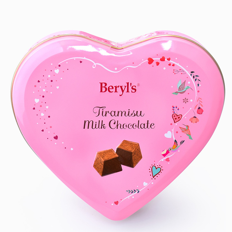 马来西亚进口倍乐思Beryl's提拉米苏夹心榛子酱牛奶巧克力80g