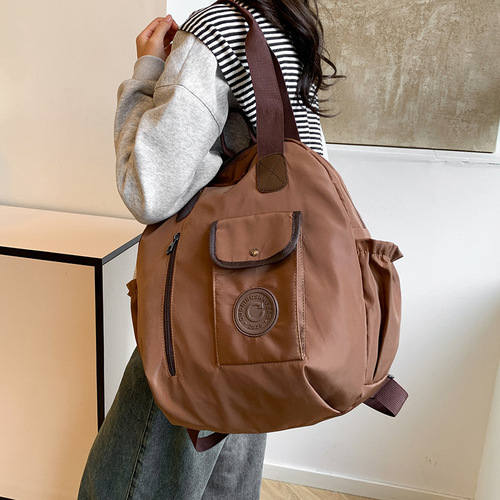 niche design, large capacity and personality, new autumn 2024 autumn simple foreign-style backpack, simple tote bag