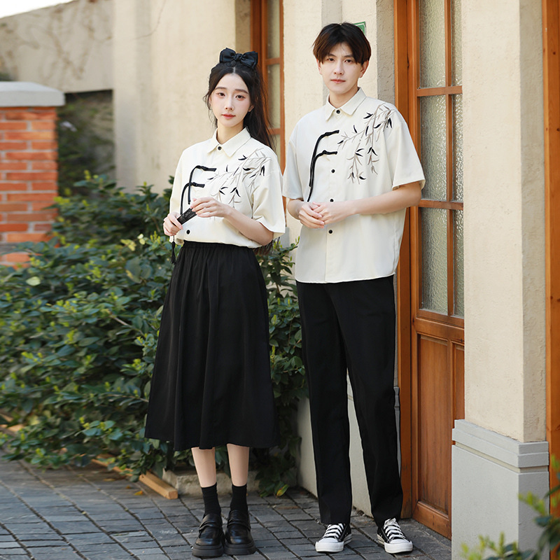 2025 Real Shot of New Chinese Style Bamboo Chorus Uniforms, National School Uniforms, Junior and High School Patriotic Recitation Student Class Performance Costumes