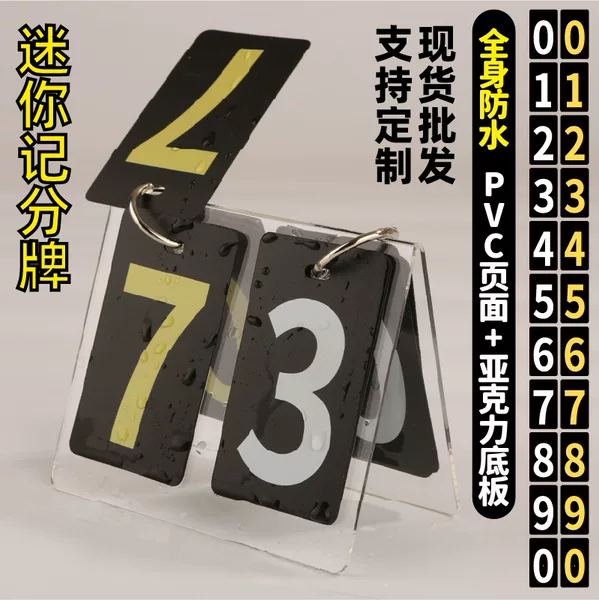 Acrylic Mini Scoreboard Custom Poker Page Turner Score Counter Plastic Page Tabs Waterproof Durable Price Display Sign