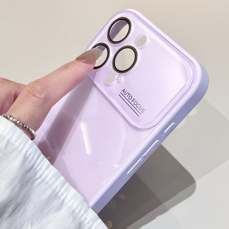 适用iPhone16Promax冰感大视窗手机壳苹果15液态玻璃14硅胶保护套|undefined