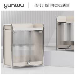 雲物生活厨房台面コップ収納棚調味料棚多機能軽豪華扉付き防塵カップ棚