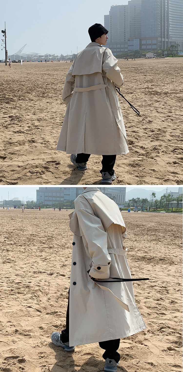 Winter neue lässige dicke zweireihige knielange Windjacke Herren einfarbig plus Größe lose Baumwollmantel_voghion.com