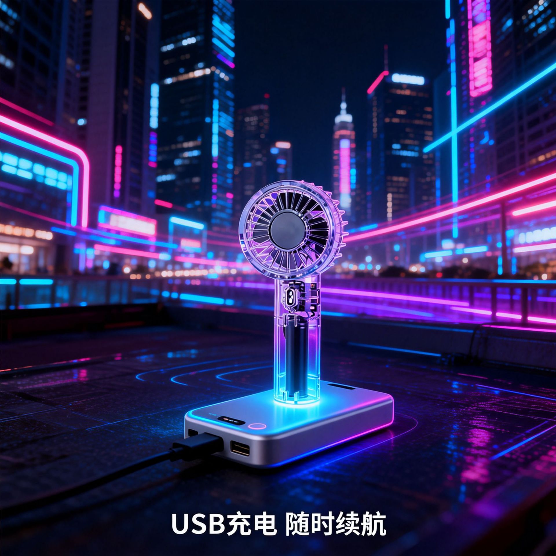 Mini ventilador portátil portátil de larga duración USB recargable pequeño ventilador de escritorio al aire libre