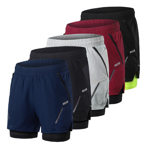 Aisu Oxia outdoor sports running fitness shorts men's breathable, anti-glare, anti-wear, quick-drying and sweat-absorbent cross-border B210