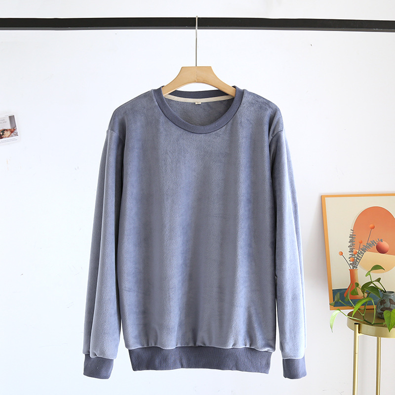 Directo de fábrica pareja Otoño e Invierno Nueva Isla suéter terciopelo caliente desgaste del hogar traje manga larga se puede usar fuera