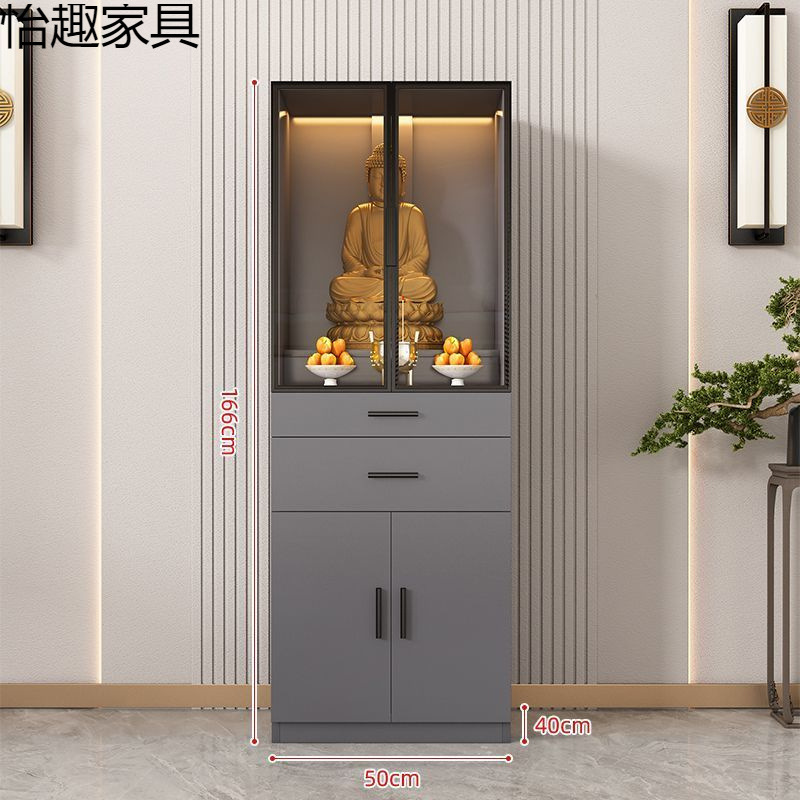 Home Altar Table, Buddha Table, God of Wealth, Guanyin Buddha Cabinet, Cabinet, Shrine, Buddha Cabinet, Glass Door, Vertical Cabinet, Modern and Simple
