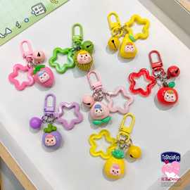 门铃G64多妹小挂件可爱立体水果萌立体钥匙扣门扣配饰盲盒小礼品