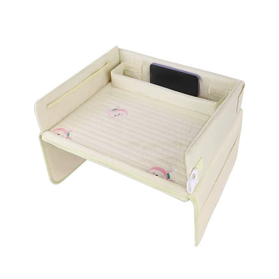 Waterproof Storage Table Baby – Car table board - beige-rabbit-square-embroidery-style