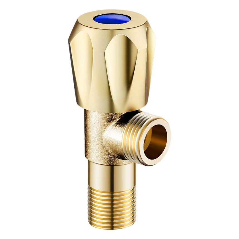 Фабрика оптом треугольный клапан медь утолщенный угловой клапан холодный водонагреватель Туалет Универсальный впускной клапан 4 точки переключения угловой клапан