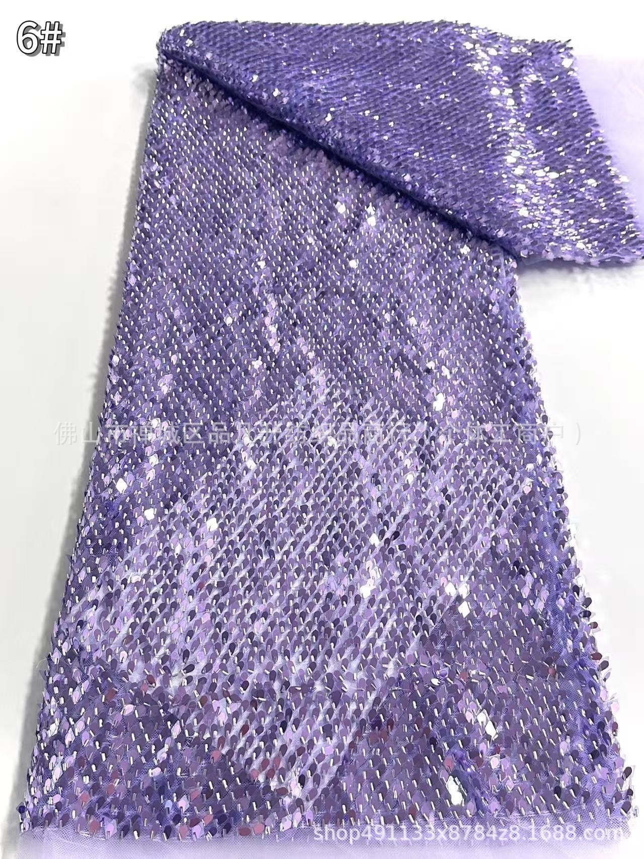 Fabricante al por mayor escamas de pescado sequin bordado tela cena brindis vestido de baile vestido de fiesta tela
