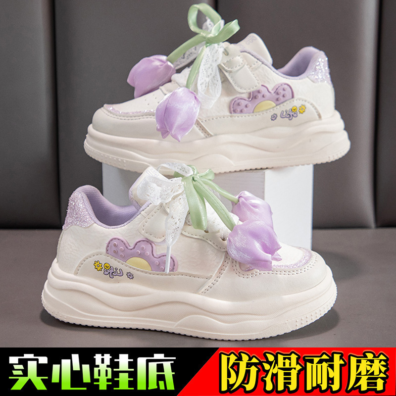 儿童板鞋女童运动鞋秋季新款学生德训鞋轻便软底大童女孩休闲童鞋|undefined