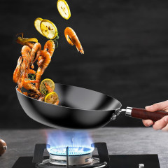 蘇泊爾（SUPOR）炒鍋 精鐵材質32cm無塗層少煙炒菜鍋帶蓋VC32BH01