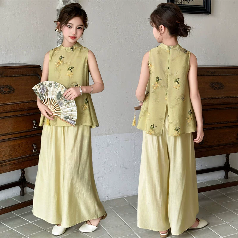 Summer set, summer clothing, Chinese style, western style, for teenagers