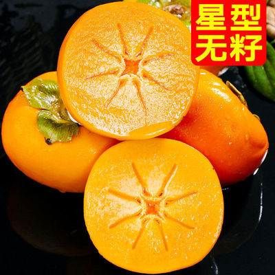 chocolate Crisp persimmon Guangxi Persimmon fruit Season Farm fresh Hard persimmon Crispy 9-2 Jin