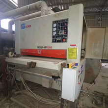 1300宽带砂光机转让【千川55+30kw】二手双砂架砂光机 带翻板机