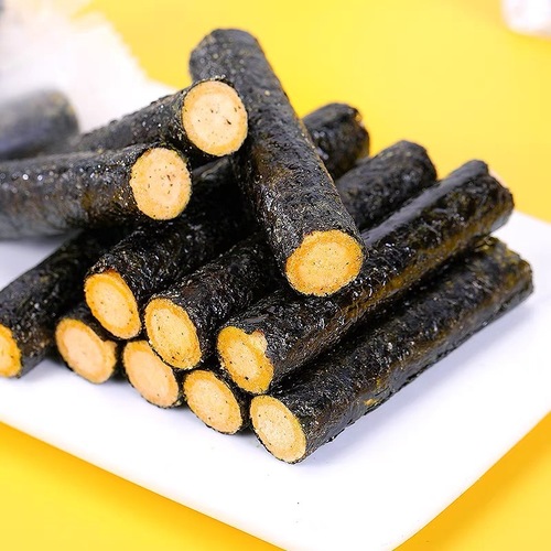 Seaweed and Meat Floss Roll Canned Bbzan Snacks Internet Celebrity Seaweed Rolls for Rice Bowls, Filling Seaweed Crisps Sea Flavors Ready-to-Eat, Direct Shipping