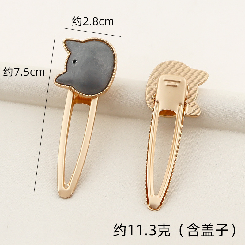 宋锦哑金发夹手工diy 材料包鸭嘴夹发卡发簪发饰低夹底胚配件批发|undefined