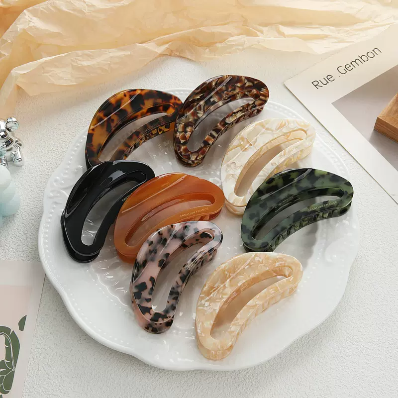 超大号镂空醋酸抓夹韩式france金标高级感网红月牙气质鲨鱼夹发夹