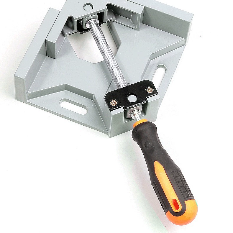 Зажим для стекла и дерева из алюминиевого сплава с плоскими концами, одинарный/двойной, угловой 90 градусов, для трансграничной торговли