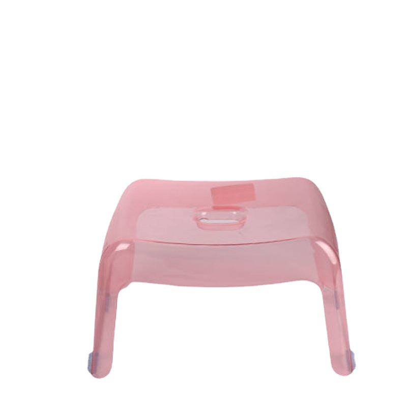 transparent Plastic stool stool household non-slip Plastic thickening stool crystal Wooden bench baby take a shower Low stool