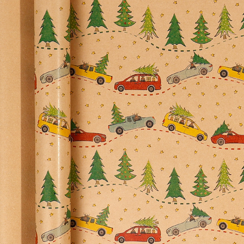Amazon ロールクリスマス包装紙大型クラフト紙クリスマスツリー DIY 手作り紙ホリデーギフト紙|undefined