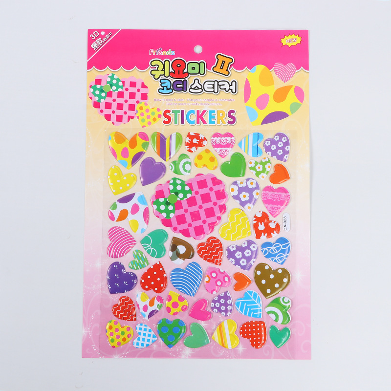 Fabricante de pegatinas de PVC de dibujos animados, pegatinas de burbujas estéreo decorativas para niños, pegatinas de recompensa 3D para niños y niñas, listas para uso educativo