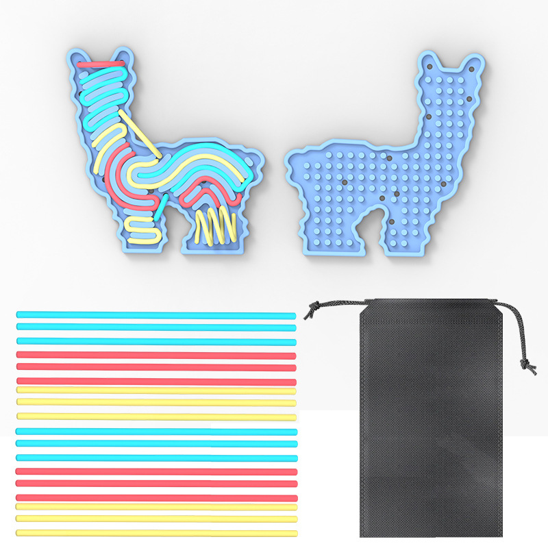 Amazon Hot Sale Silicone Puzzle Niños Desprimir Alpaca Sensory Board Silicone Grado Alimentos Sin BPA