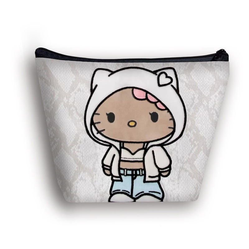 黑皮HelloKitty化妆包印花儿童洗漱包旅行女生简约收纳包包包批发|undefined