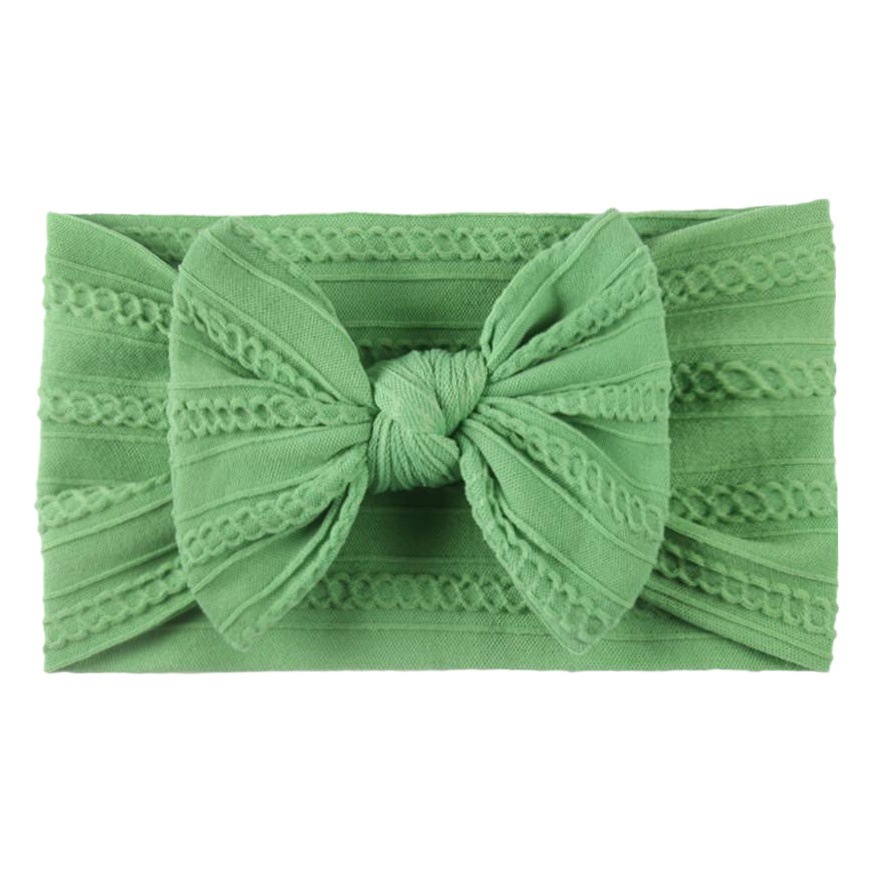 Europa y América suave jacquard nylon de los niños del arco bebé headwear no duele banda pelo la piel La Muchacha ancho pañuelo en la cabeza