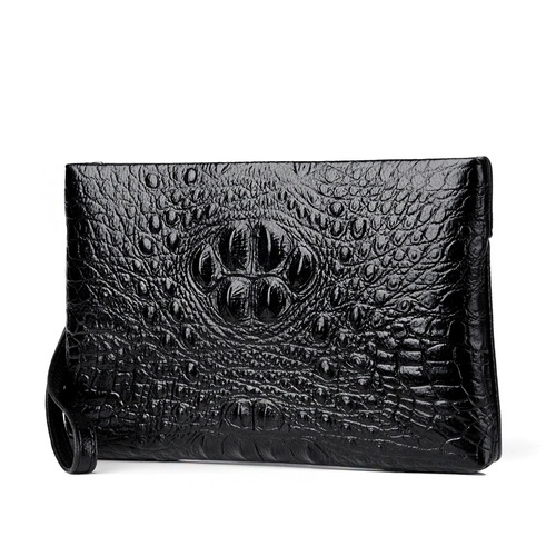 New bags men's crocodile pattern clutch bag men's bag casual fashion envelope bag clutch bag soft leather bag wallet