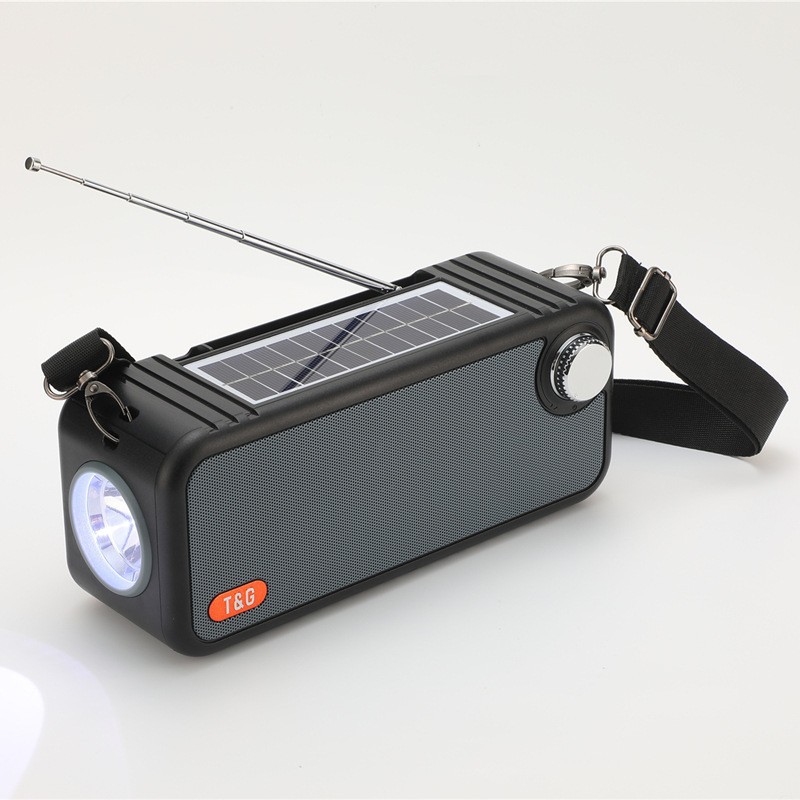 Transfronterizo TG637 altavoz Bluetooth portátil al aire libre doble tarjeta de linterna solar subwoofer