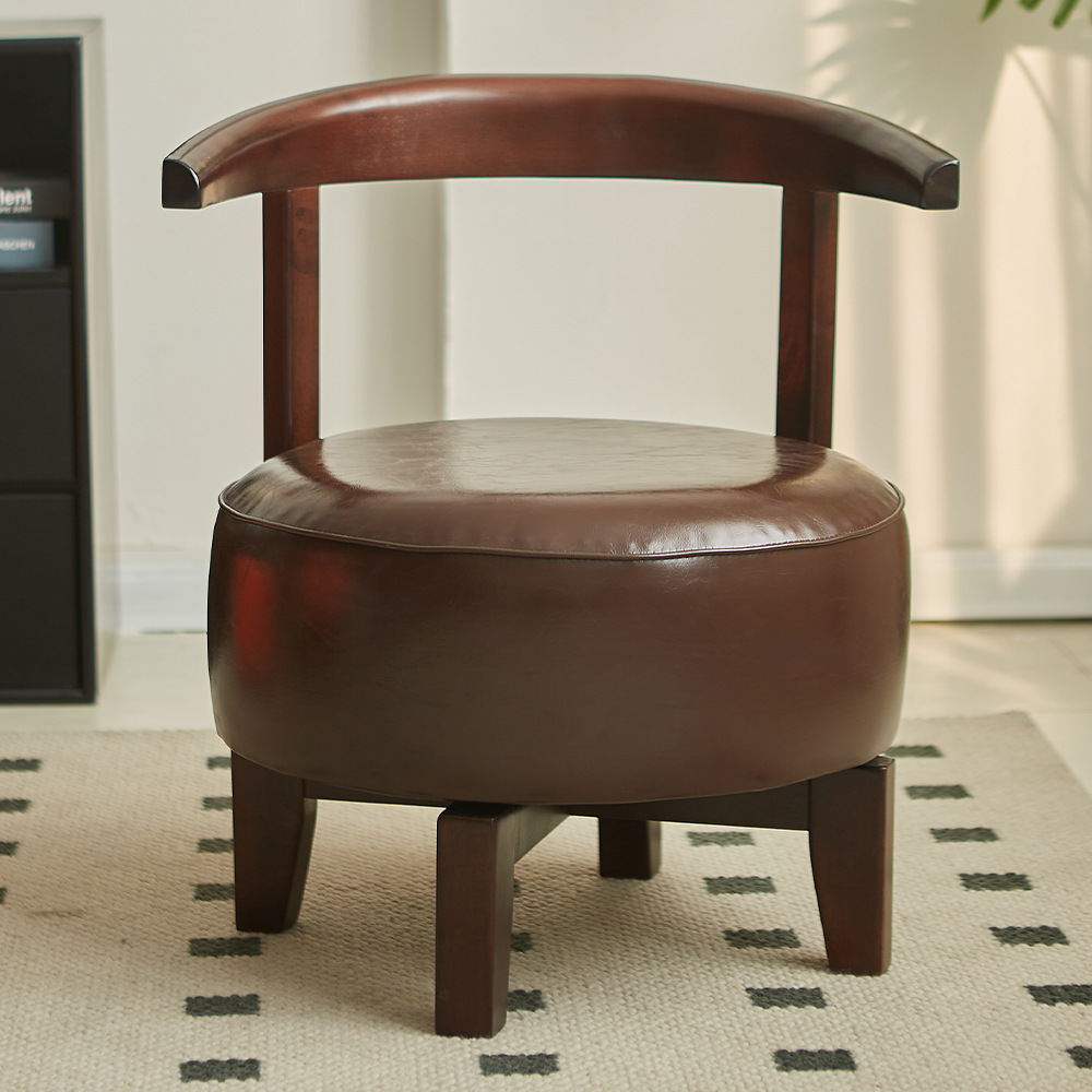 Sofá giratorio silla de respaldo silla de ocio red sala de estar sofá silla dormitorio una sola silla de madera sólida puede ser simple