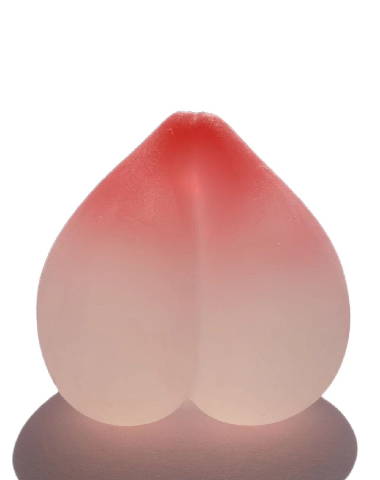 Transparent Peach Aircraft Cup TPE Male Masturbator with Decompression Mimi Ball — detail image 2