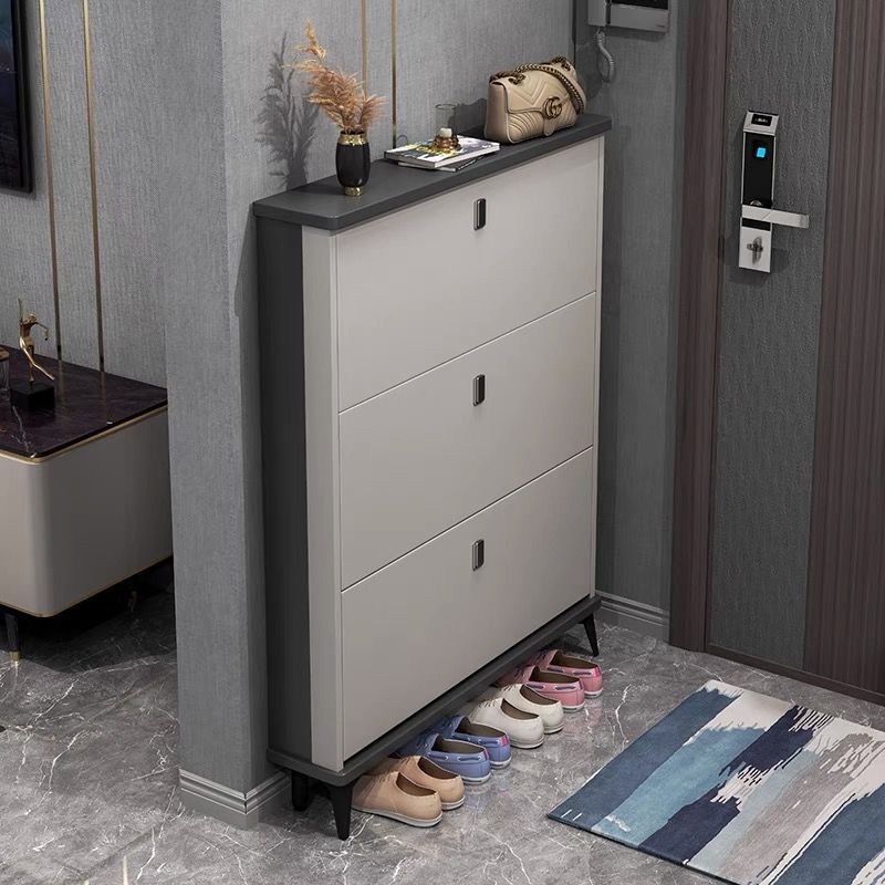Ultra-Thin Shoe Cabinet for Entryway, Large-Capacity Flip-Top Shoe Cabinet for Home Use, Light Luxury and High-End Feel, Ultra-Narrow Shoe Cabinet Customization