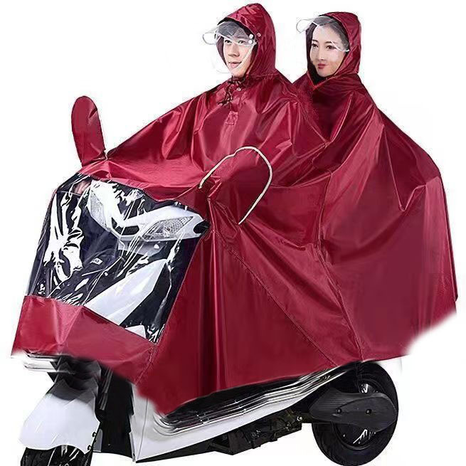 전기 자동차 비옷 배터리 승마 남자 싱글 사람 더블 여자 초대형 두꺼운 방수 일대일 오토바이 비 거위 얼음