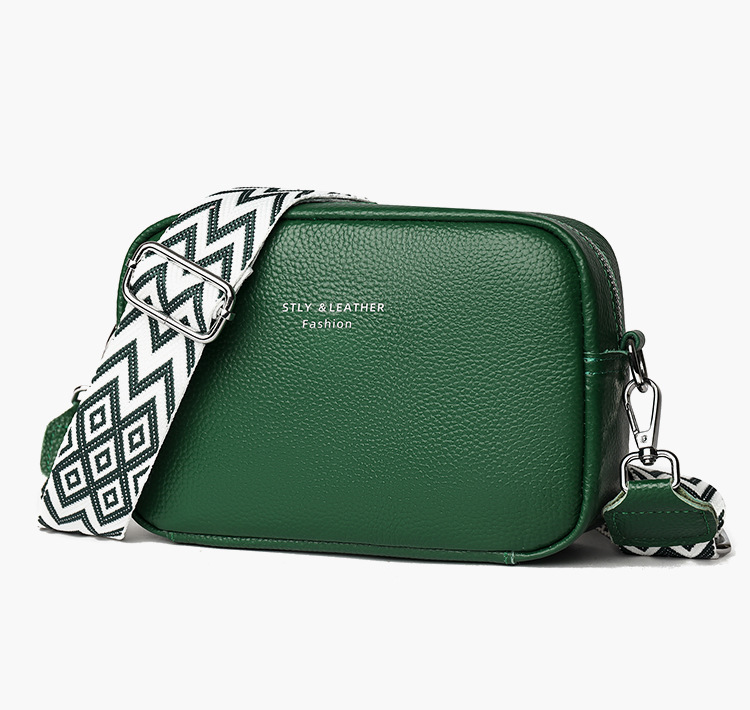 Genuine Leather Small Square Shoulder Bag For Women Versatile_voghion.com
