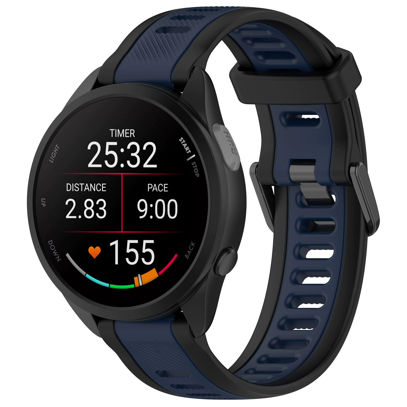 Урегулировать новое использование Jiaming Forerunner165 силиконовый ремешок 22мм двухцветная текстура ремешок 20NN официальная модель