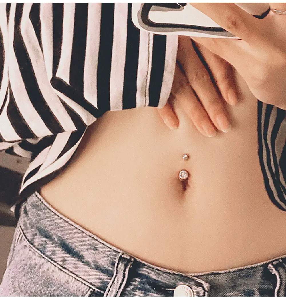 Set piercinga za pupak od nehrđajućeg čelika s biserima_voghion.com