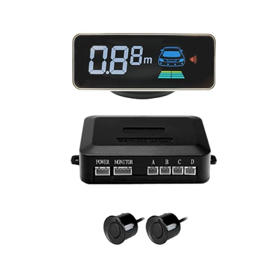 Source Manufacturer Supplies Car 2/4/6/8 Probe Lcd Lcd Display Real Voice Prompt Car Reversing Radar (Park radarı) - 2-probes