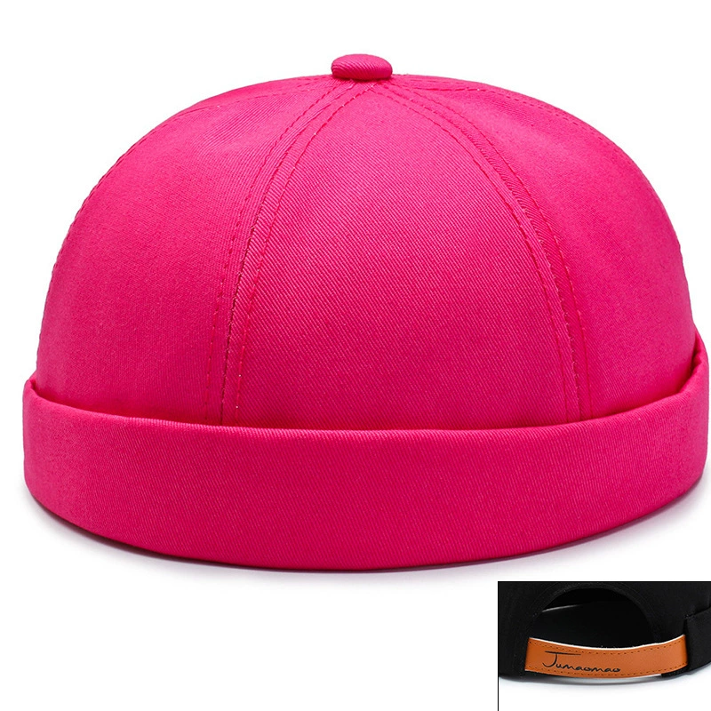 Landlord hat cotton beanie, solid spring–autumn brimless cap, one size adjustable 56–58 cm