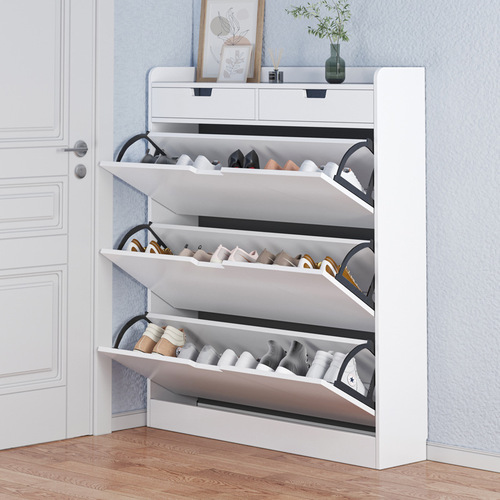 Tipping bucket shoe cabinet outside the doorway, simple and modern entry shoe rack, balcony entrance cabinet, living room large capacity storage cabinet