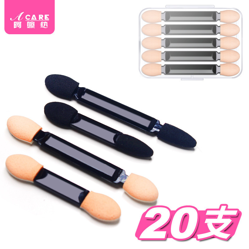 Free Shipping/Eyeshadow Brush/Disposable A1V-Double-Ended Sponge Eyeshadow Stick Mini Small Portable Size