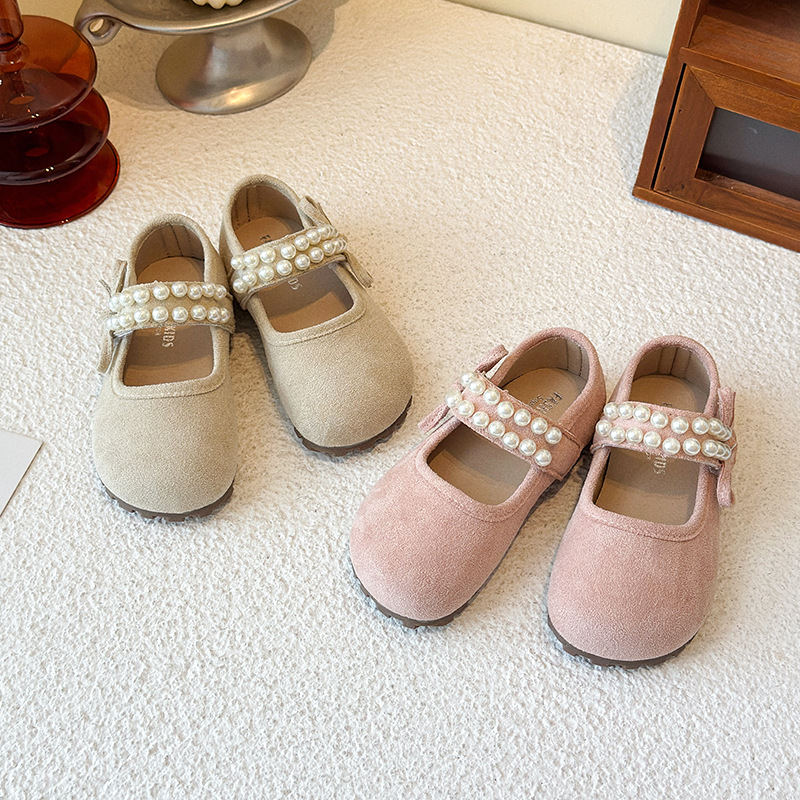 Zapatos de cuero de perlas de niñas 2025 primavera y otoño nuevos bebés femeninos con suela suave zapatos princesa marizhen zapatos de moda para niños image 5