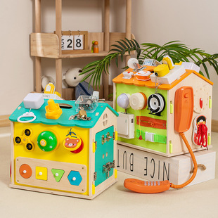 Children's Montessori Early Education Toys Busy House House Fun Things Cognitive Matching Wooden Toys