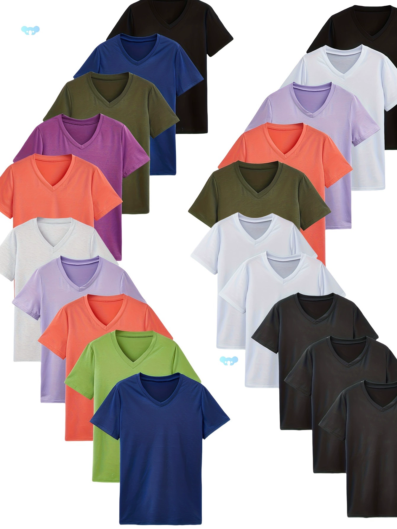 Женская футболка с коротким рукавом, набор из 3 штук, кросс-граничный дропшиппинг