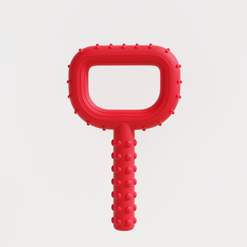 Juguete de dentición para niños de Amazon, juguete sensorial de silicona en forma de P para masticar, collar de dentición para bebés, palo de dentición resistente a mordeduras para bebés