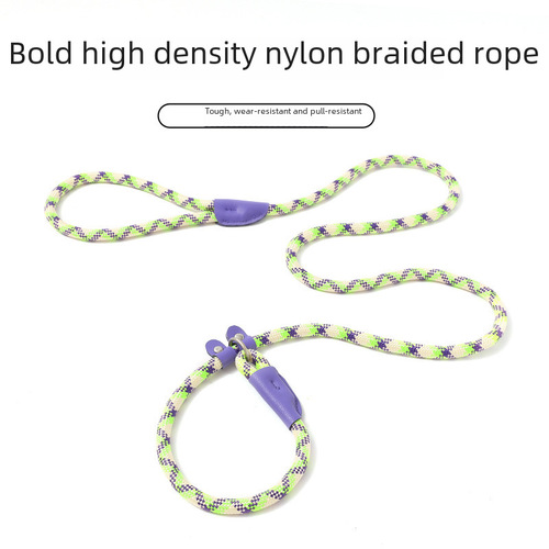 Pet Leash Explosion Proof P Chain Outdoor Dog Walking Rope Nylon Braided Dog Rope Leash Walking P Rope